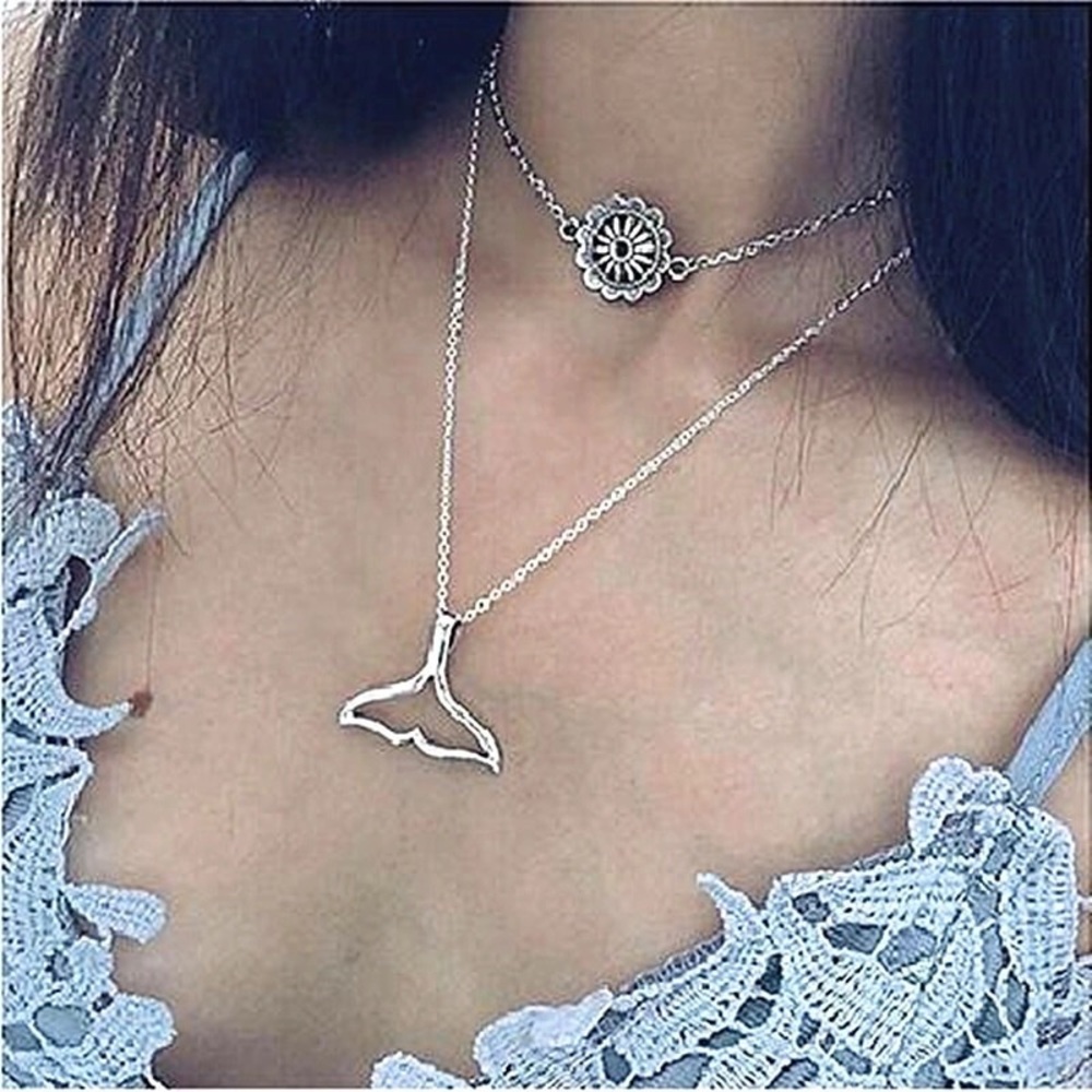 ‼️3/$30 Boho Multilayer Mermaid Tail Necklace